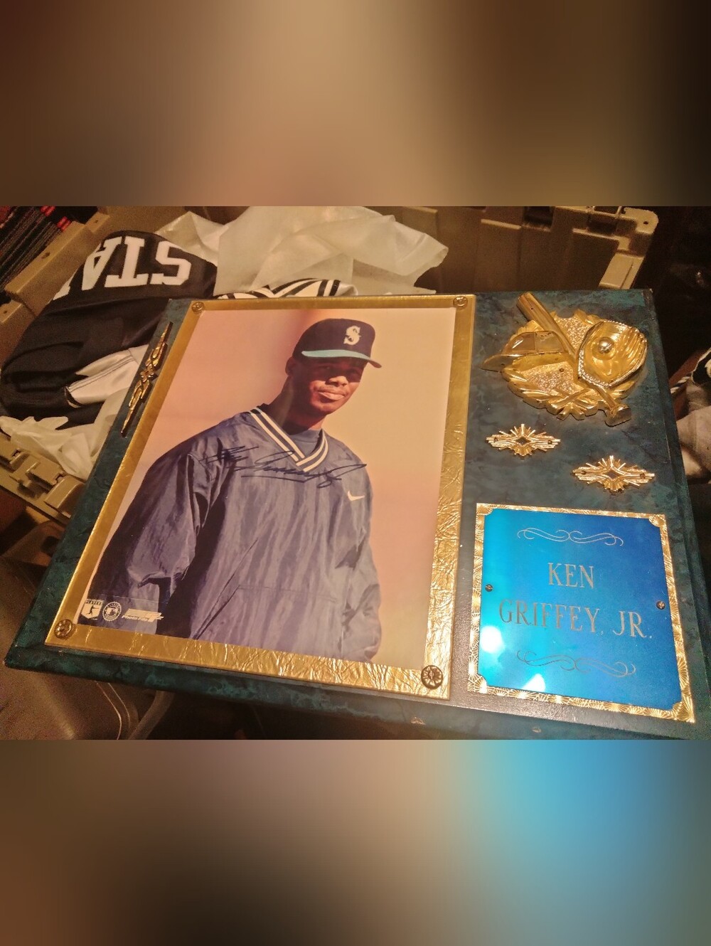Ken Griffey Jr autographed framed picture with COA